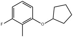 1-(Cyclopentyloxy)-3-fluoro-2-methylbenzene Structure