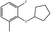 2-(Cyclopentyloxy)-1-fluoro-3-methylbenzene Structure