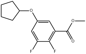 Methyl 5-(cyclopentyloxy)-2,3-difluorobenzoate 구조식 이미지