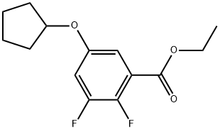 Ethyl 5-(cyclopentyloxy)-2,3-difluorobenzoate Structure