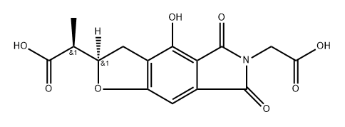 2H-Furo[2,3-f]isoindole-2,6(3H)-diacetic acid, 5,7-dihydro-4-hydroxy-α-methyl-5,7-dioxo-, (αR,2S)-rel- Structure