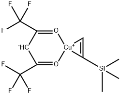 구리I/IIHEXAFLUOROPENTANEDIONATE–비닐트리메틸실란복합물 구조식 이미지