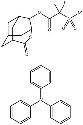 Sulfonium, triphenyl-, salt with 1-(5-oxo-4-oxatricyclo[4.3.1.13,8]undec-2-yl) 2,2-difluoro-2-sulfoacetate (1:1) Structure