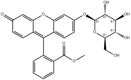 Fluorescein methyl ester β-D-glucopyranoside Structure