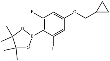 2-(4-(cyclopropylmethoxy)-2,6-difluorophenyl)-4,4,5,5-tetramethyl-1,3,2-dioxaborolane Structure