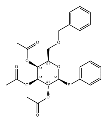 Phenyl 2,3,4-tri-O-acetyl-6-O-benzyl-b-D-thiogalactopyranoside Structure