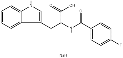 sodium 2-[(4-fluorophenyl)formamido]-3-(1H-indol-3-yl)propanoate Structure
