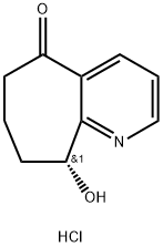 (R)-9-Hydroxy-6,7,8,9-tetrahydro-5H-cyclohepta[b]pyridin-5-one hydrochloride Structure