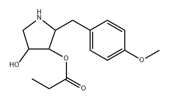 3,4-Pyrrolidinediol, 2-[(4-methoxyphenyl)methyl]-, 3-propanoate Structure