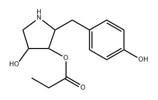 3,4-Pyrrolidinediol, 2-[(4-hydroxyphenyl)methyl]-, 3-propanoate Structure