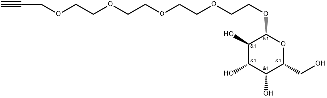 Propargyl-PEG5-beta-D-galactose Structure