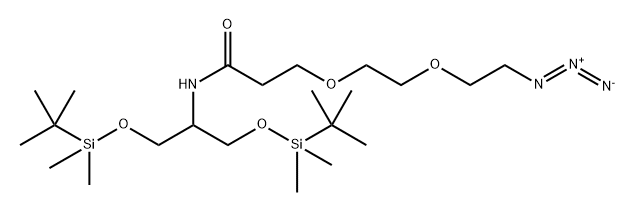 2-(Azido-PEG2-amido)-1,3-bis-(tert-butyldimethylsilanoxy)propane 구조식 이미지
