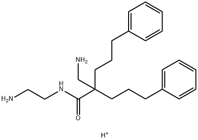 N-(2-Aminoethyl)-α-(aminomethyl)-α-(3-phenylpropyl)benzenepentanamide Conjugate Acid (1:2) Structure