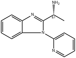 1H-Benzimidazole-2-methanamine, α-methyl-1-(2-pyridinyl)-, (αR)- Structure