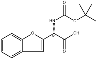 2-Benzofuranacetic acid, α-[[(1,1-dimethylethoxy)carbonyl]amino]-, (αS)- 구조식 이미지
