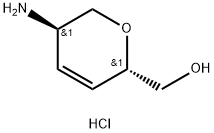 D-erythro-Hex-3-enitol, 2-amino-1,5-anhydro-2,3,4-trideoxy-, hydrochloride (1:1) Structure