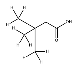 Butanoic-4,4,4-d3 acid, 3,3-di(methyl-d3)- Structure