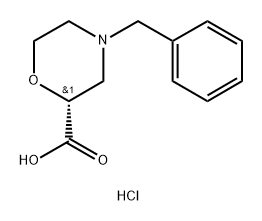 (2R)-4-benzylmorpholine-2-carboxylic acid hydrochloride Structure