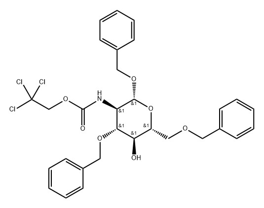 1401413-17-9 Phenylmethyl 2-deoxy-3,6-bis-O-(phenylmethyl)-2-[[(2,2,2-trichloroethoxy)carbonyl]amino]-β-D-glucopyranoside