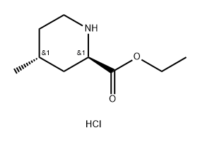 rel-ethyl (2R,4R)-4-methylpiperidine-2-carboxylate hydrochloride 구조식 이미지