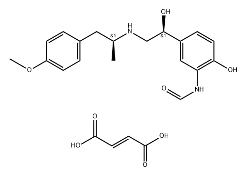 Formamide, N-[2-hydroxy-5-[1-hydroxy-2-[[2-(4-methoxyphenyl)-1-methylethyl]amino]ethyl]phenyl]-, [S-(R*,R*)]-, (E)-2-butenedioate (2:1) (salt) Structure