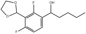 α-Butyl-3-(1,3-dioxolan-2-yl)-2,4-difluorobenzenemethanol Structure