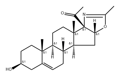 3beta-hydroxy-2'-methyl-16beta-5'H-pregn-5-eno[17,16-d]oxazol-20-one 구조식 이미지