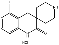 5'-Fluoro-2',4'-dihydro-1'H-spiro[piperidine-4,3'-quinoline]-2'-one hydrochlorid 구조식 이미지