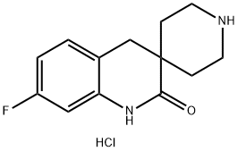 7'-Fluoro-2',4'-dihydro-1'H-spiro[piperidine-4,3'-quinoline]-2'-one hydrochlorid 구조식 이미지