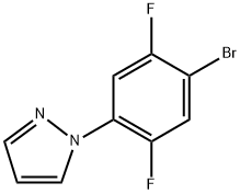 1-(4-bromo-2,5-difluorophenyl)-1H-pyrazole Structure