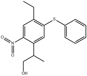 2-(2-Nitro-4-ethyl-5-thiophenylphenyl)propanol 구조식 이미지