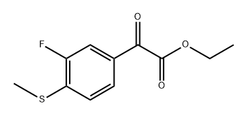 ethyl 2-(3-fluoro-4-(methylthio)phenyl)-2-oxoacetate Structure