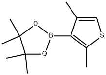 2-(2,4-Dimethyl-3-thienyl)-4,4,5,5-tetramethyl-1,3,2-dioxaborolane Structure