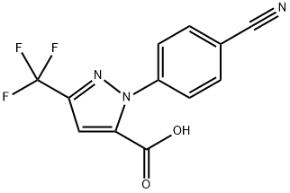 2-(4-Cyano-phenyl)-5-trifluoromethyl-2H-pyrazole-3-carboxylic acid Structure