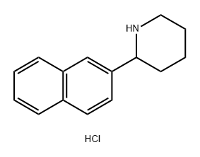 Piperidine, 2-(2-naphthalenyl)-, hydrochloride (1:1) Structure