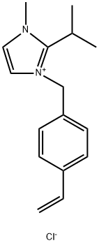 3-[(4-ethenylphenyl)methyl]-1-methyl-2-(1-methylethyl)-1H-Imidazolium chloride (1:1) 구조식 이미지