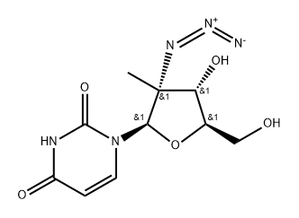 2'-azido-2'-deoxy-2'-C-methyluridine 구조식 이미지