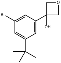 3-(3-bromo-5-(tert-butyl)phenyl)oxetan-3-ol Structure