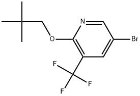 5-Bromo-2-(2,2-dimethylpropoxy)-3-(trifluoromethyl)pyridine Structure