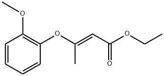(E)-ethyl 3-(2-methoxyphenoxy)but-2-enoate Structure