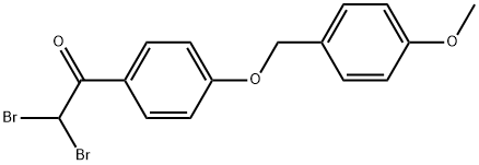 2,2-Dibromo-1-[4-[(4-methoxyphenyl)methoxy]phenyl]ethanone Structure