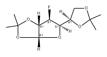 (3aR,6S,6aS)-5-((S)-2,2-dimethyl-1,3-dioxolan-4-yl)-6-fluoro-2,2-dimethyltetrahydrofuro[2,3-d][1,3]dioxole 구조식 이미지