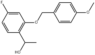 4-Fluoro-2-[(4-methoxyphenyl)methoxy]-α-methylbenzenemethanol 구조식 이미지