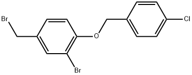 2-Bromo-4-(bromomethyl)-1-[(4-chlorophenyl)methoxy]benzene Structure