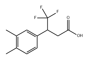 Benzenepropanoic acid, 3,4-dimethyl-β-(trifluoromethyl)- Structure