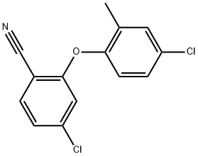 4-Chloro-2-(4-chloro-2-methylphenoxy)benzonitrile Structure