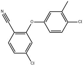 4-Chloro-2-(4-chloro-3-methylphenoxy)benzonitrile Structure