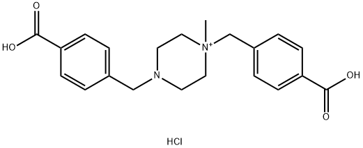 Piperazinium, 1,4-bis[(4-carboxyphenyl)methyl]-1-methyl-, hydrochloride (1:2) 구조식 이미지