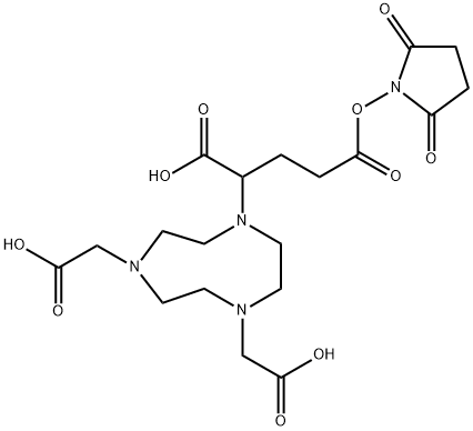 1H-1,4,7-Triazonine-1,4,7-triacetic acid, α1-[3-[(2,5-dioxo-1-pyrrolidinyl)oxy]-3-oxopropyl]hexahydro- Structure