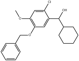 2-Chloro-α-cyclohexyl-4-methoxy-5-(phenylmethoxy)benzenemethanol Structure